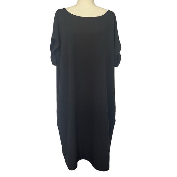 FIRST LOVE BY LOVELYN BOAT NECK MAXI SHIFT DRESS IN BLACK NEW WOMEN'S SIZE  3X - Picture 1 of 13